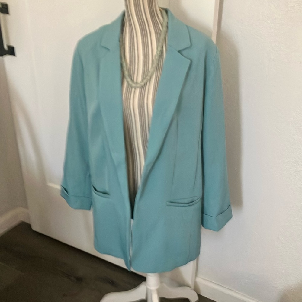 Zenana Light Teal Blazer